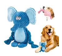 Small Dog Squeaky Toy Plush Animal with Rope Arms Crinkle Paper Squeaker, Interactive Chew Toy for Small Medium Dogs Indoor Outdoor Fetch Training Boredom Relief (B)
