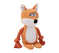 Small Dog Squeaky Toys | Interactive Puppy Rope Doll | Fox, Elephant, Frog Shape Chew Toy with Squeakers, Dog Interactive Doll for Aggressive Chewers