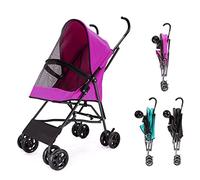 Small Dog Stroller Carriage for Small Dogs, Pet Cat Stroller Umbrella Structure Travel Carrier - Ideal Pet Pram for Cats, Puppies & Kittens