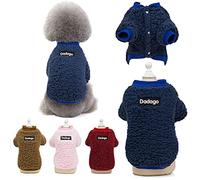 Small Dog Sweater Cat Puppy Winter Warm Coat Pet Cold Weather Cozy Fleece Clothes Cute Pullover Sweater for Small Dogs Girl Boy (Large, Blue)