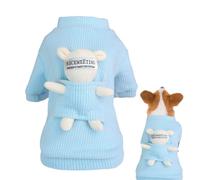 Small Dog Sweater, Cold Weather Warm Pet Clothes With Bear Doll, Thicken Dog Winter Clothes, Cold Weather Warm Pet Clothes For Puppies