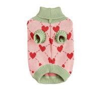 Small Dog Sweater,Dog Sweater Dog Coat - Knit Sweater Turtleneck Pullover, Heart Puppy Sweater, Winter Coat Cat Sweater, Cold Weather Dog Coat
