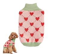 Small Dog Sweater,Dog Sweater Dog Coat | Turtleneck Pullover Heart Puppy Sweater, Knit Cat Sweater, Dog Clothes Winter Coat