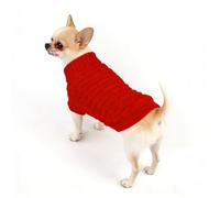 Small Dog Sweaters Pullover Puppy Sweaters for Small Dogs Outfits Clothes Winter Warm Soft Knitwear, Kitten Sweater for Cat, Doggy Dachshund Yorkie Chihuahua Clothes Winter (Red, M)
