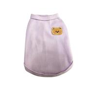 Small Dog T-shirt Cartoon Patch Spring Summer Tank Top Soft Comfortable Puppy Clothes Pullover Sleeveless Apparel Indoor Outdoor, Summer Lightweight Cats T-Shirt