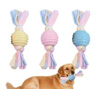 Small Dog Teething Toys | 3pcs Soft Puppy Teething Sticks | Reusable Ball With Rope Dog Toy, Puppy Teether, Dogs Teeth Cleaning Toy For Relieving Boredom