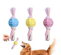 Small Dog Teething Toys Reusable Interactive Teeth Cleaning Rope Ball | 3pcs Training Cleaning Teeth Relieving Boredom Stress 2-8 Months Dogs