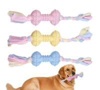 Small Dog Teething Toys Rope Ball Interactive Chew Toy Teether Reusable | 3pcs Reusable Interactive Teething Chewing Teeth Cleaning Training for 2-8 Months Old Dogs Indoor Outdoor Large biting cloth