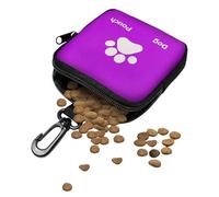 Small Dog Treat Pouch - Portable Waterproof Pet Training Snack Bag, Puppy Food Storage Pouch for On-the-Go, Lightweight & Portable, Foldable for Easy Portability (Purple)