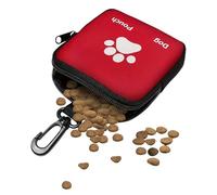 Small Dog Treat Pouch - Portable Waterproof Pet Training Snack Bag, Puppy Food Storage Pouch for On-the-Go, Lightweight & Portable, Foldable for Easy Portability (Red)