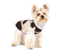 Small Dog Vest Cotton Breathable Abstract Cow Skin Print Puppy T-Shirt Soft Cat Clothes Pullover for Walking L