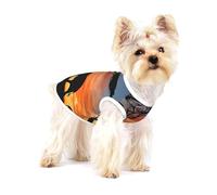 Small Dog Vest Cotton Breathable African Elephant Print Puppy T-Shirt Soft Cat Clothes Pullover for Walking S