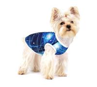Small Dog Vest Cotton Breathable Artificial Intelligence Brain Print Puppy T-Shirt Soft Cat Clothes Pullover for Walking L