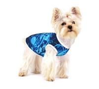 Small Dog Vest Cotton Breathable Blue Musical Notes Print Puppy T-Shirt Soft Cat Clothes Pullover for Walking S