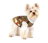 Small Dog Vest Cotton Breathable Farm Chickens Print Puppy T-Shirt Soft Cat Clothes Pullover for Walking S