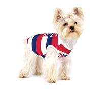 Small Dog Vest Cotton Breathable Hawaii Flag Print Puppy T-Shirt Soft Cat Clothes Pullover for Walking L