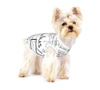 Small Dog Vest Cotton Breathable Math Geometry Geek Calculus Print Puppy T-Shirt Soft Cat Clothes Pullover for Walking S