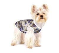 Small Dog Vest Cotton Breathable Nature Bloom Flora Print Puppy T-Shirt Soft Cat Clothes Pullover for Walking M
