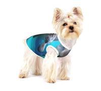 Small Dog Vest Cotton Breathable Ocean Animal Manatee Print Puppy T-Shirt Soft Cat Clothes Pullover for Walking S