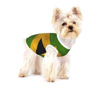 Small Dog Vest Cotton Breathable Old Jamaican Flag Print Puppy T-Shirt Soft Cat Clothes Pullover for Walking S