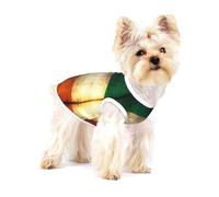 Small Dog Vest Cotton Breathable Retro Irish flag Print Puppy T-Shirt Soft Cat Clothes Pullover for Walking S