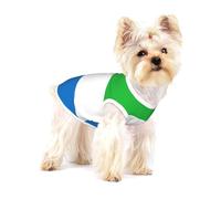 Small Dog Vest Cotton Breathable Sierra Leone flag Print Puppy T-Shirt Soft Cat Clothes Pullover for Walking M