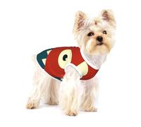 Small Dog Vest Cotton Breathable Striking Playful Monster Print Puppy T-Shirt Soft Cat Clothes Pullover for Walking L
