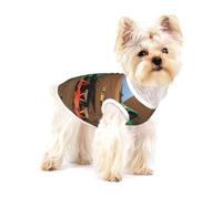 Small Dog Vest Cotton Breathable Tractor farm Print Puppy T-Shirt Soft Cat Clothes Pullover for Walking S