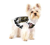 Small Dog Vest Cotton Breathable US Cool American Flag Eagle Print Puppy T-Shirt Soft Cat Clothes Pullover for Walking S