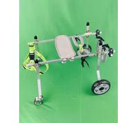 Small Dog Wheelchair - 4-Wheel Pet Cart for Rehabilitation, Adjustable Walker for Dogs with Hind Leg/Foreleg Support, Ideal for Small Breeds (Size S)