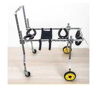 Small Dog Wheelchair for Disabled Pets, 4-Wheel Mobility Aid for Rear Legs Support, Adjustable Canine Stroller for Enhanced Animal Mobility and Comfort