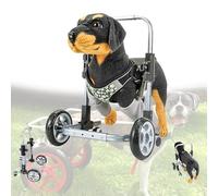 Small Dog Wheelchair for Front Legs - Lightweight Adjustable 4-Wheel Pet Cart, Mobility Aid for Dogs with Weak Front Limbs, Hip Support & Leg Brace Assistance.