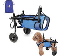 Small Dog Wheelchair for Pets 0.5-3kg Adjustable Canine Mobility Cart with Support Bands & Hip Support Ideal for Dogs with Weak Hind Legs