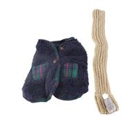 Small Dog Winter Clothes with Scarf, Blue Polyester, Warm and Cozy for Pomeranian and Frise - Durable Craftsmanship, Stylish and Practical, Year - Round Use (S)