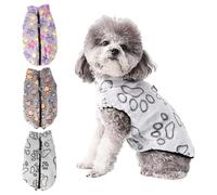 Small Dog Winter Vest, Warm Fleece Pullover with Double D-Ring Leash Attachment for Chihuahuas & Puppies(Gray,S)