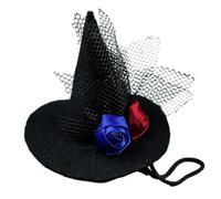 Small Dog Witch Hat Adjustable Halloween Costume Cosplay Headwear