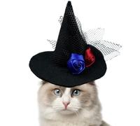 Small Dog Witch Hat Adjustable Halloween Costume Dress Up Headwear