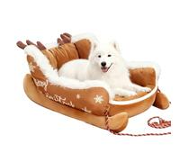 Small Dogg Beed - 19.69x14.57x9.84 In Non-Slip Couch With Pull Rope | Festive Plush Comfortable Dog Bed For Puppy Indoor Outdoor Living Room Balcony Home Decor Apartment Holiday Winter Cold Weather