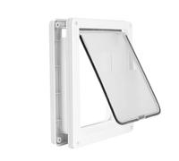 Small Doggie Door with Magnetic Locking Panel for Home Security - Durable & Weatherproof 13.5x11.1” for Small to Medium Dogs, Cats, Pets. Easy to Install