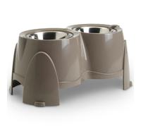 (Small) Doggy Feeder Bar Set Double Bowls with Stand