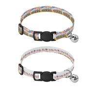 Small Dogs Collars Quick Release Buckle Female Dog Collars 2 Pack Soldiers Marching in Parade Kids Waving Small Flags