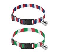 Small Dogs Collars Release Buckle Male Dog Collars 2 Pcs France Flag Vector Flag Italy Accurate Dimensions Official