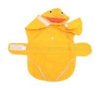 Small Dogs Raincoat, Cute and Stylish, Duck Design Rain Jacket Poncho Hoodies with Reflective Stripe, Adjustable Straps for Puppies Small Dogs, Transparent PVC Hood, Portable & (S)