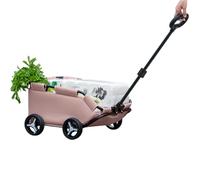 Small Dogs Stroller - Rolling Cat Carrier, Lightweight Folding Trolley | 20.08x13.78x9.06 Inches, 4 Wheels Dog Cart, Detachable Mesh Window, Cup Holder, Travel Friendly Pet Stroller for Cats