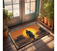 Small Door Mat Western Sunset: A Lone Gunman'S Journey Doormat Home Goods Porch Mats For Front Door Outside(65X90CM)
