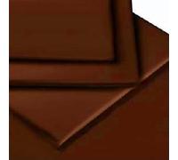Small Double 4ft Size, Chocolate Brown, Percale Extra Deep (16") Fitted Sheet, 200 Thread Count by Viceroybedding