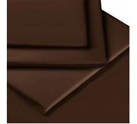 Small Double 4ft Size, Chocolate Brown, Percale Fitted Sheet, 200 Thread Count by Viceroybedding