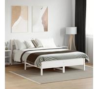 Small Double Bed Frame, Living Room Sleeping Wooden Bed Frame without Mattress
