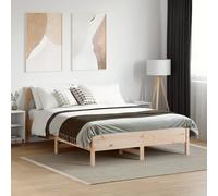 Small Double Bed Frame, Living Room Sleeping Wooden Bed Frame without Mattress