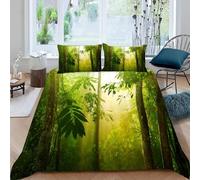 Small Double Duvet Cover Set Sun Soft Microfiber Plantation Bedding 3D Printed Quilt Cover 155x220 and 2 Pillowcases 50x75 with Zipper Closure Easy Care H.3249